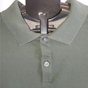 Banana Republic Polo Shirt XL Green Luxury Touch Cotton Mens Classic SS